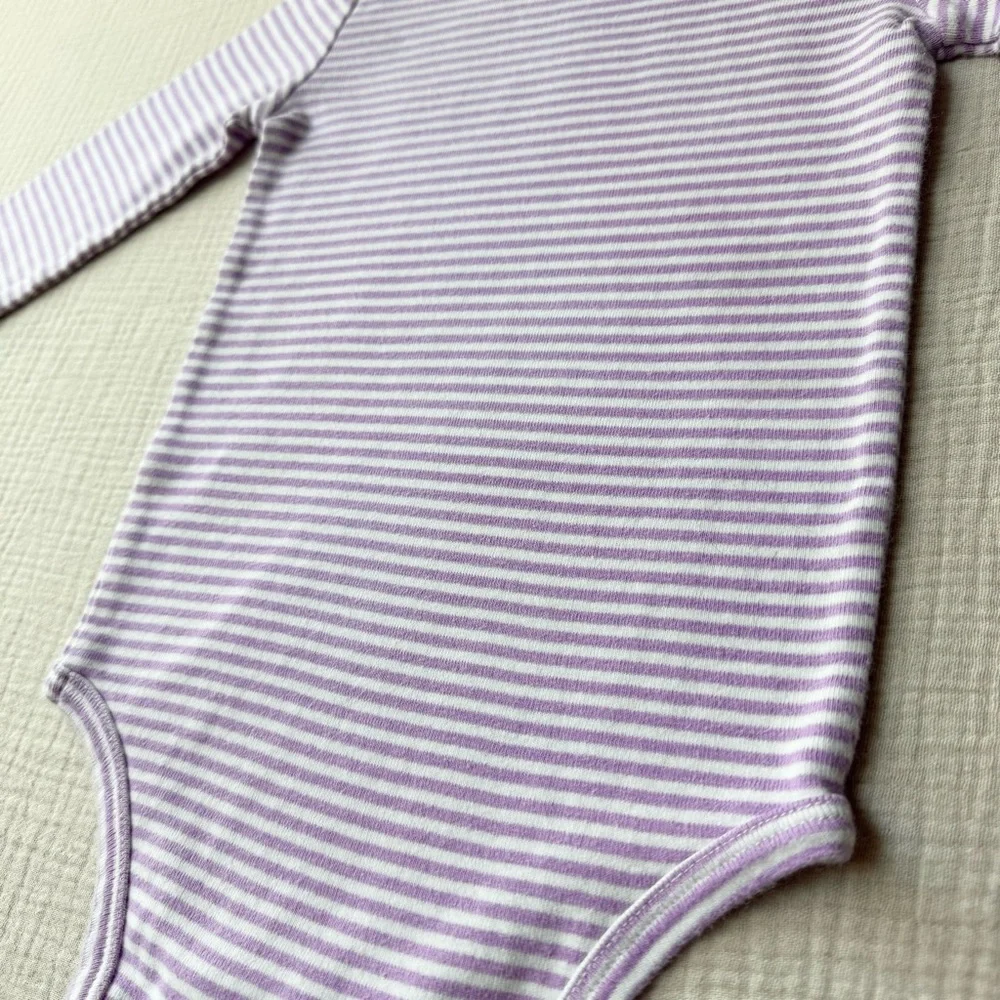 Primary Purple Striped Longsleeve Bodysuit 18-24m
